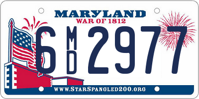 MD license plate 6MD2977