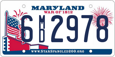 MD license plate 6MD2978