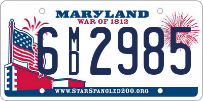 MD license plate 6MD2985