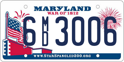 MD license plate 6MD3006