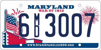 MD license plate 6MD3007