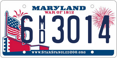 MD license plate 6MD3014