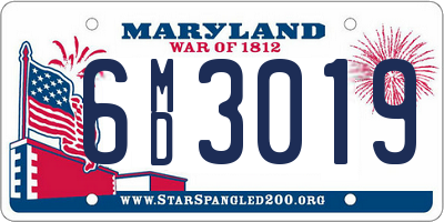 MD license plate 6MD3019