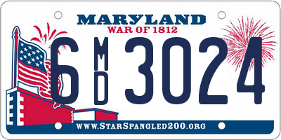 MD license plate 6MD3024