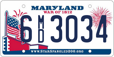 MD license plate 6MD3034