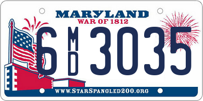 MD license plate 6MD3035