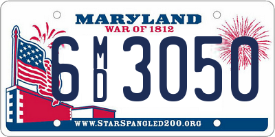 MD license plate 6MD3050