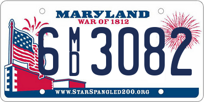 MD license plate 6MD3082