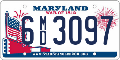 MD license plate 6MD3097