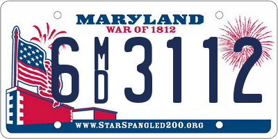 MD license plate 6MD3112