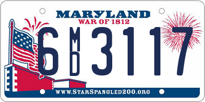 MD license plate 6MD3117