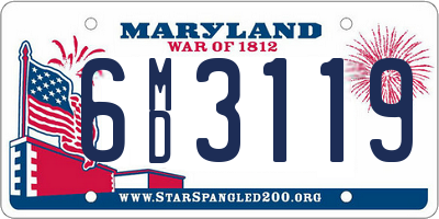 MD license plate 6MD3119