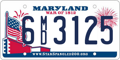 MD license plate 6MD3125