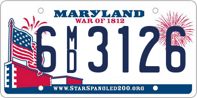 MD license plate 6MD3126