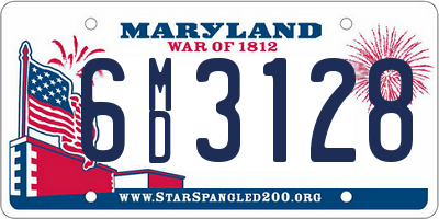 MD license plate 6MD3128