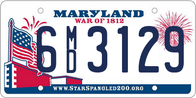 MD license plate 6MD3129