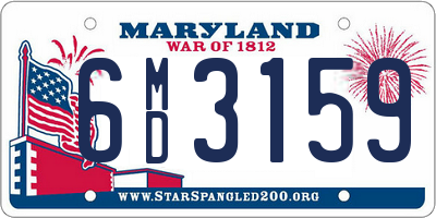 MD license plate 6MD3159