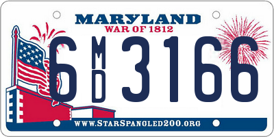 MD license plate 6MD3166