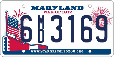 MD license plate 6MD3169