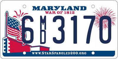 MD license plate 6MD3170