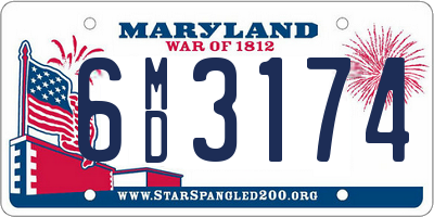 MD license plate 6MD3174