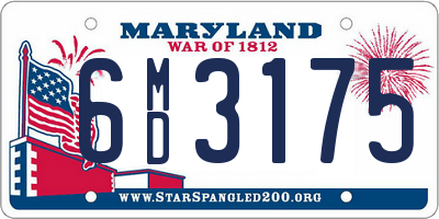 MD license plate 6MD3175