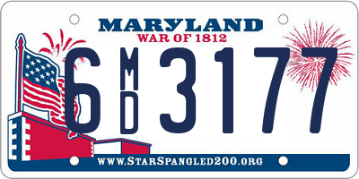 MD license plate 6MD3177