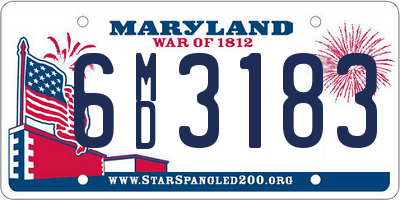 MD license plate 6MD3183