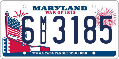 MD license plate 6MD3185