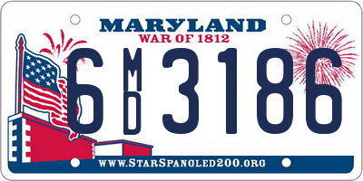 MD license plate 6MD3186