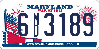 MD license plate 6MD3189