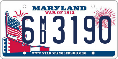 MD license plate 6MD3190