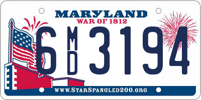 MD license plate 6MD3194