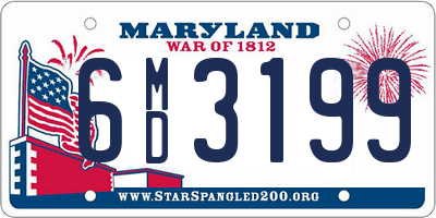 MD license plate 6MD3199