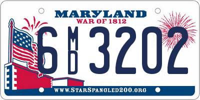 MD license plate 6MD3202