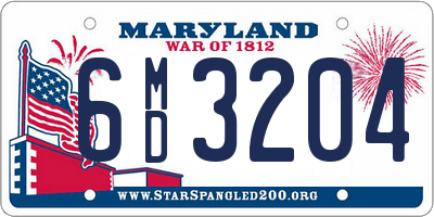 MD license plate 6MD3204