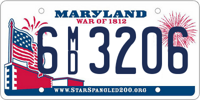 MD license plate 6MD3206