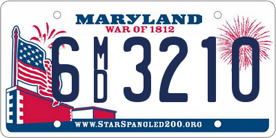 MD license plate 6MD3210