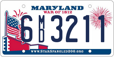 MD license plate 6MD3211