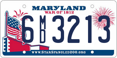 MD license plate 6MD3213