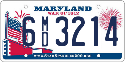 MD license plate 6MD3214