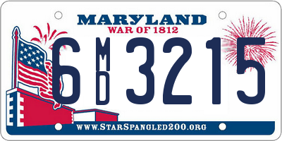 MD license plate 6MD3215