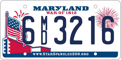 MD license plate 6MD3216