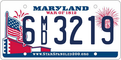 MD license plate 6MD3219