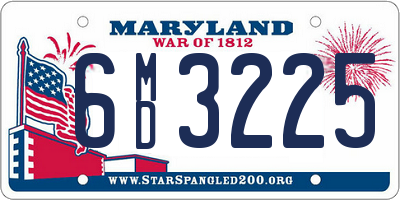 MD license plate 6MD3225