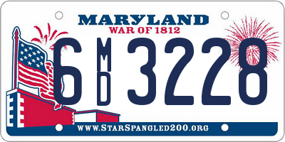 MD license plate 6MD3228