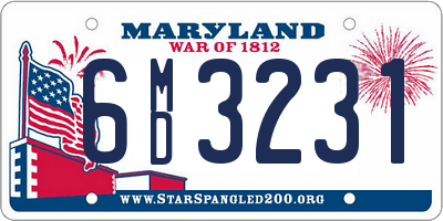 MD license plate 6MD3231