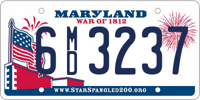 MD license plate 6MD3237