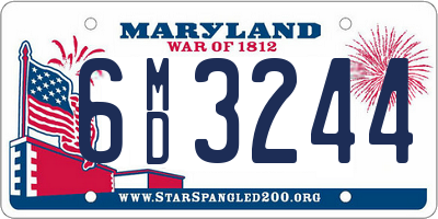 MD license plate 6MD3244