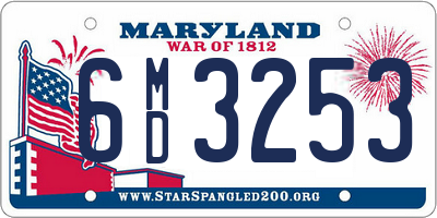 MD license plate 6MD3253